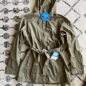 NWT Columbia moss green waterproof rain jacket